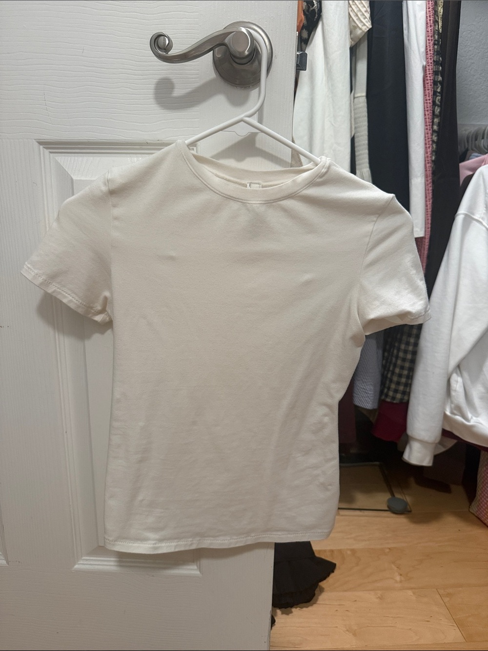SKIMS Short Sleeve Crew Tee in Off-White